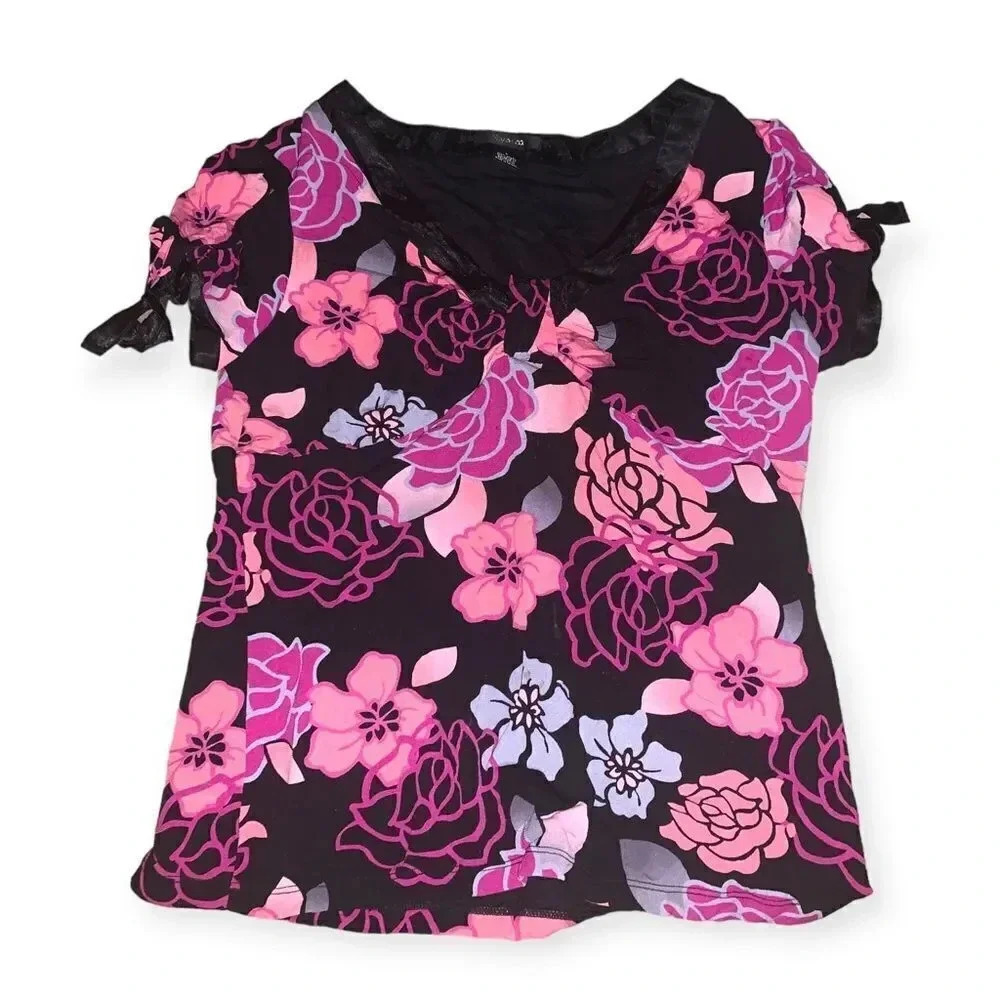 Y2k floral blouse